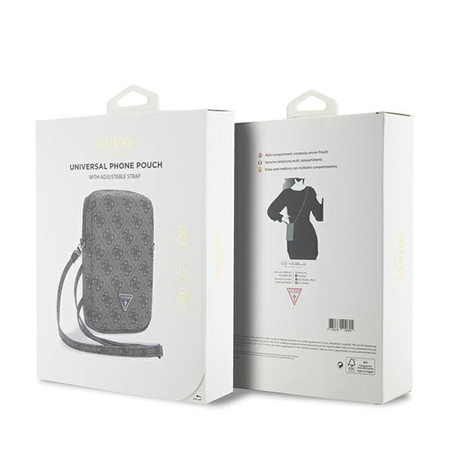 Guess Zip 4G Triangle - taška na telefon (hnědá)