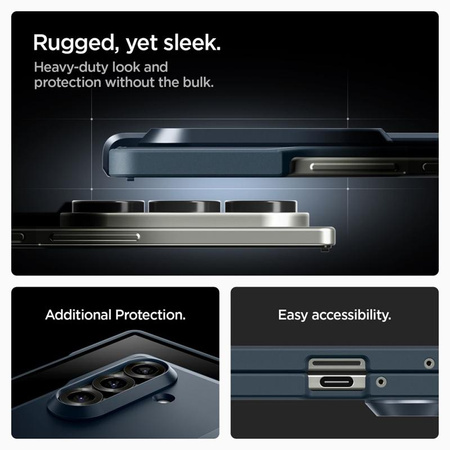 Spigen Tough Armor Pro MagSafe - pouzdro pro Samsung Galaxy Z Fold 7 (Metal Slate)