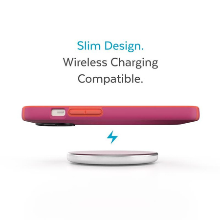 Speck CandyShell Pro - pouzdro pro iPhone 14 Plus s povrchovou úpravou MICROBAN (Digital Pink / Energy Red)