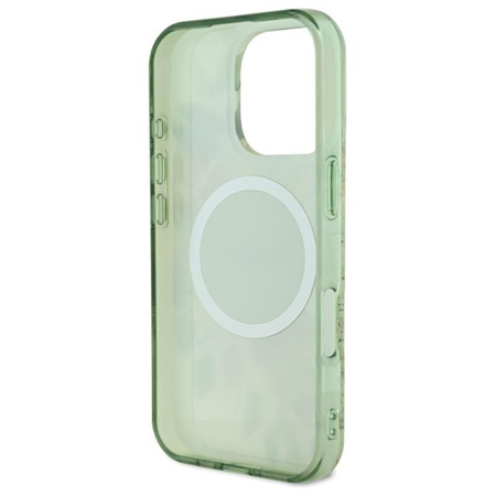 Guess IML Blume & Tonal Kreis MagSafe - iPhone 16 Pro Max Fall (grün)