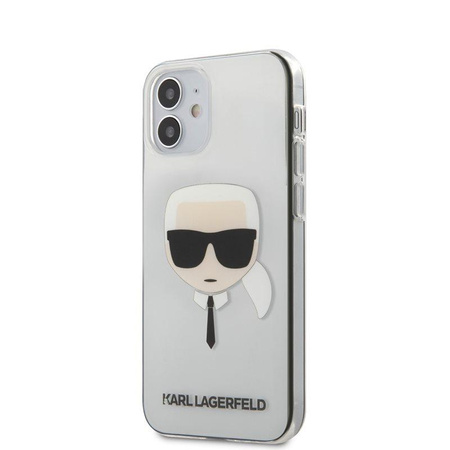 Karl Lagerfeld Head - iPhone 12 Mini tok (átlátszó)
