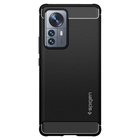 Spigen Rugged Armor - tok a Xiaomi 12 Pro-hoz (fekete)