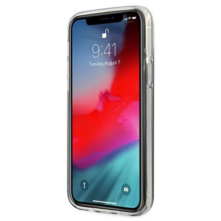 Guess Glitter Gradient Script - Coque iPhone 12 Pro Max (noir)