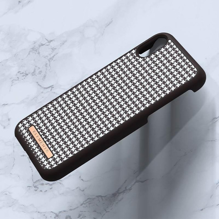 Nordic Elements Saeson Idun - Anyag tok iPhone XR készülékhez (sötétbarna minta 2)