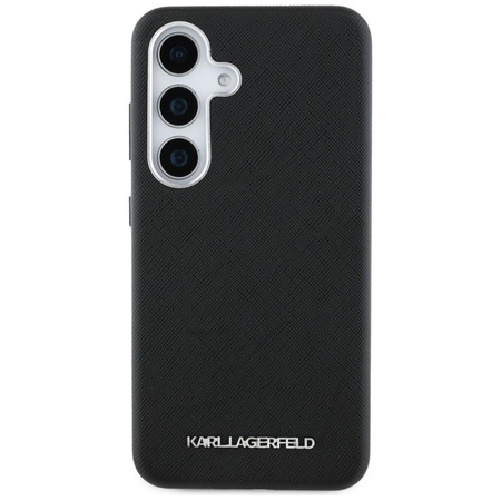 Karl Lagerfeld Saffiano Full Wrapped Elongated Metal Logo MagSafe - pouzdro pro Samsung Galaxy S25+ (černé)