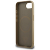 Guess Grained Triangle MagSafe - Tasche für iPhone 16e (braun)