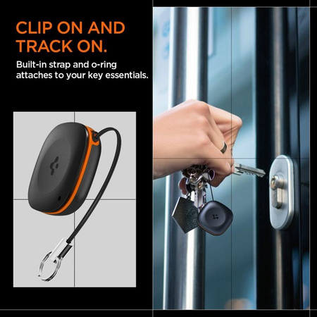 Spigen TagMe Bluetooth Tracker - Localisateur de clés, sac à dos, sac Apple Find My (Noir)
