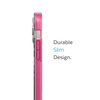 Speck Presidio Perfect-Clear avec Impact Geometry + MagSafe - Coque pour iPhone 14 Pro Max avec revêtement MICROBAN (transparent / rose digital)