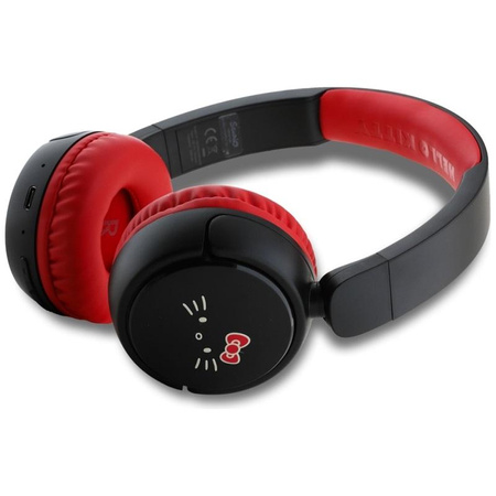 Hello Kitty Face Logo - Casque intra-auriculaire sans fil Bluetooth V5.3 (rouge)