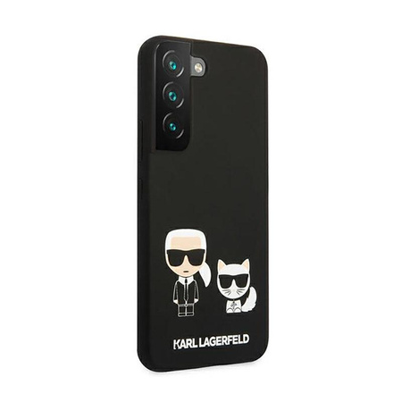 Karl Lagerfeld Slilicone Karl & Choupette - Pouzdro pro Samsung Galaxy S22 (černé)