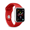 PURO ICON - Elasztikus sportpánt Apple Watch 42/44/45 mm-es órához (S/M & M/L) (piros)