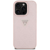 Guess Hot Stamp 4G Pattern Triangle Metal Logo - Coque pour iPhone 16 Pro (rose)