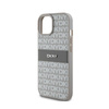 DKNY Leather Mono Stripe & Metal Logo - iPhone 15 Plus / 14 Plus Case (beige)