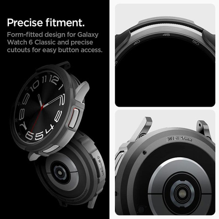 Spigen Liquid Air - Gehäuse für Samsung Galaxy Watch 6 Classic 47 mm (Schwarz)