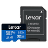 Lexar - Carte mémoire MicroSDXC 4K UHD d'une capacité de 32 Go
