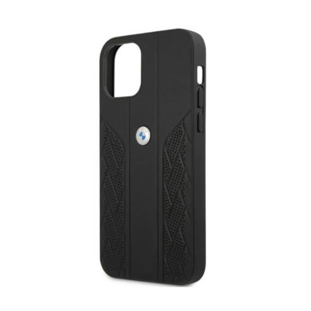 BMW Leather Curve Perforate - pouzdro pro iPhone 12 / iPhone 12 Pro (černé)