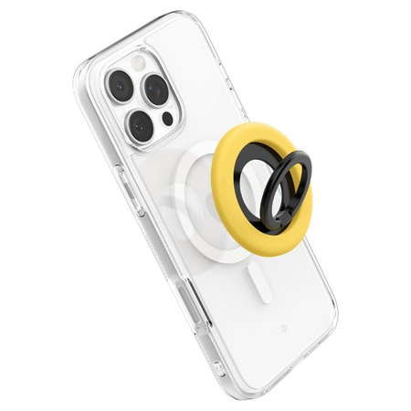 Spigen Nano Pop MagSafe Phone Ring - Porte-doigt magnétique avec fonction de support (jaune mangue)