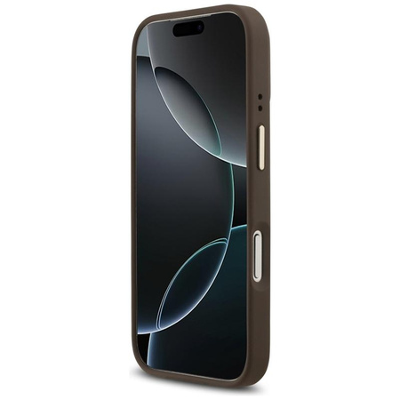 Guess 4G Strass Logo MagSafe - Pouzdro iPhone 17 Pro (Hnědá)