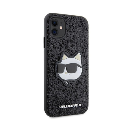 Karl Lagerfeld NFT Glitter Choupette Patch - pouzdro pro iPhone 11 (černé)