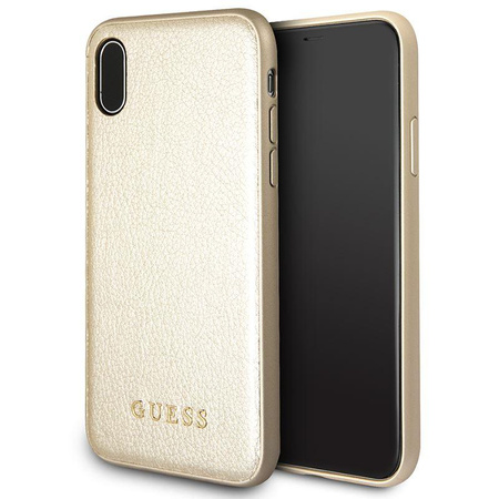 Guess Iridescent - Pouzdro pro iPhone Xs / X (zlaté)