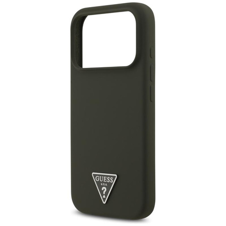 Guess Silicone Triangle Logo MagSafe - Case iPhone 17 Pro (khaki)