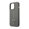 Guess Saffiano Triangle Logo Case - iPhone 14 Pro Max Case (silver)
