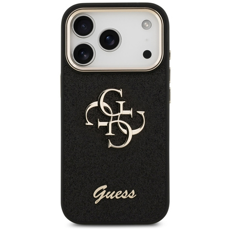 Guess Fixed Glitter Big 4G Metal Frame - Hülle iPhone 17 Pro (schwarz)