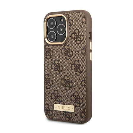 Guess 4G Logólemez MagSafe - iPhone 14 Pro tok (barna)