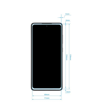 Crong 7D Nano Flexible Glass - Verre hybride 9H incassable pour l'ensemble de l'écran du Samsung Galaxy A72