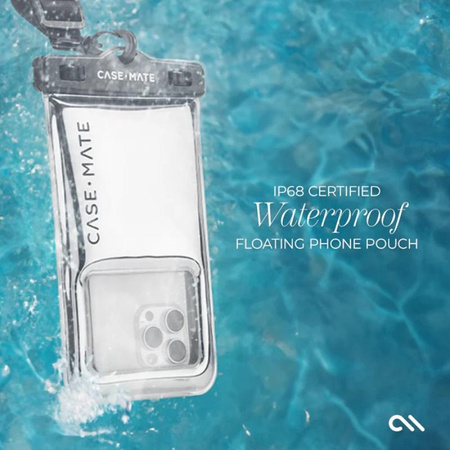 Case-Mate Waterproof Floating Pouch - Wasserdichte Tasche für Smartphones (Silver Chrome)