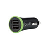 Budi - Nabíječka do auta 2x USB, 17W + Lightning kabel (černá)