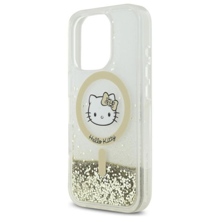 Hello Kitty Liquid Glitter Fever MagSafe - Case for iPhone 16 Pro Max (white/gold)