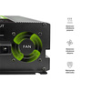 Green Cell - Feszültség átalakító PowerInverter LCD kijelzővel 12V - 230V 2000W/4000W tiszta szinusz hullám 12V - 230V 2000W/4000W