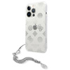 Guess Peony Chain Handle - pouzdro pro iPhone 13 Pro Max (stříbrné)