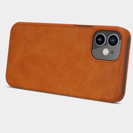 Kožené pouzdro Nillkin Qin - Pouzdro pro Apple iPhone 12 Mini (modré)