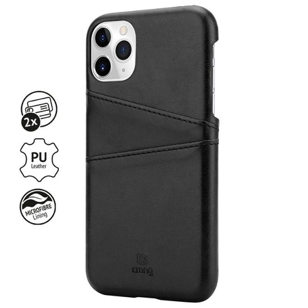 Crong Neat Cover - Custodia per iPhone 11 Pro con tasche (Nero)