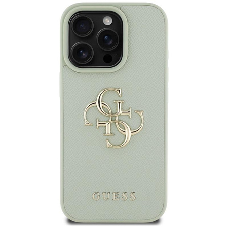 Guess Grained Big 4G Logo Small Classic Logo - pouzdro pro iPhone 16 Pro (zelené)