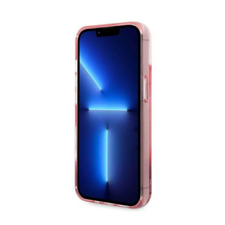 Karl Lagerfeld Liquid Glitter Big Logo tok - iPhone 14 tok (rózsaszín)