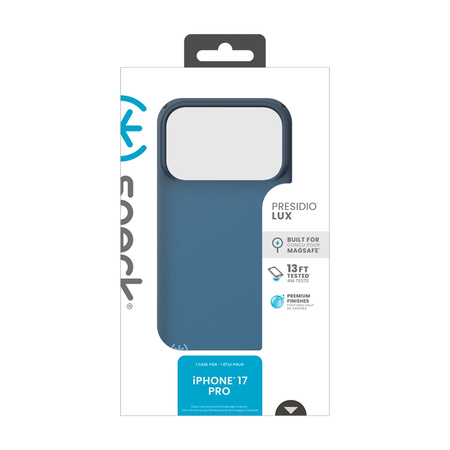 Speck Presidio Lux MagSafe - Case iPhone 17 Pro (Deep Sea Fade / Black / Spell Blue)