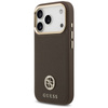 Guess Grained Strass Logo MagSafe - Hülle iPhone 17 Pro (braun)