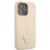 Guess Saffiano Triangle Logo Case - iPhone 13 Pro Max Case (beige)