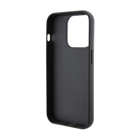 Karl Lagerfeld Gripstand Saffiano Choupette tűk - iPhone 15 Pro tok (fekete)