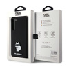 Karl Lagerfeld Silikonová kovová spona Choupette - pouzdro pro Samsung Galaxy S24+ (černé)