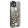Guess Liquid Glitter Hearts - iPhone 11 Hülle (Gold)