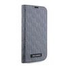 Karl Lagerfeld Booktype Saffiano Monogram - iPhone 14 Pro Max Tasche (Silber)