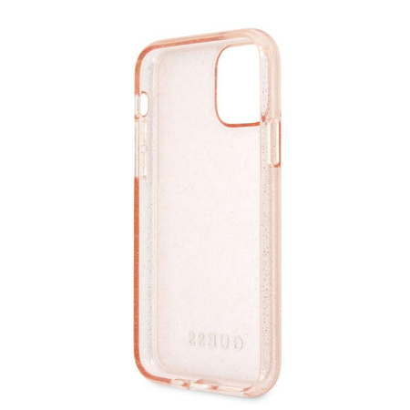 Guess Glitter Tasche - iPhone 11 Tasche (Rosa)