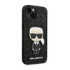 Karl Lagerfeld Glitter Flakes Ikonik - Case for iPhone 14 Plus (Black)