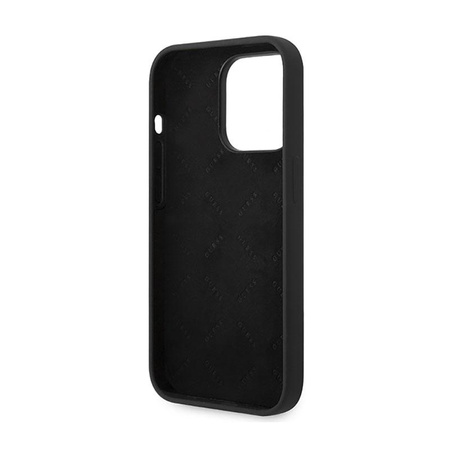 Guess szilikon háromszög logó - iPhone 14 Pro tok (fekete)
