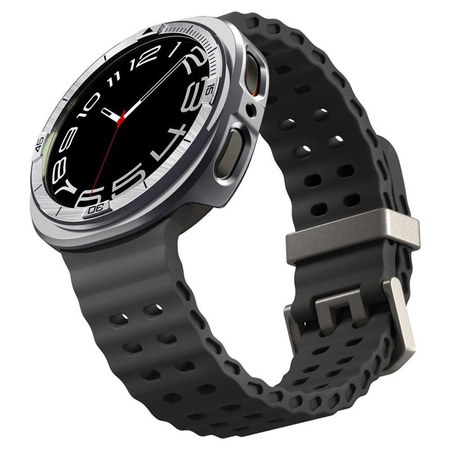 Spigen Bezel Tune Pro Pilot - Case / Protective Bezel for Samsung Galaxy Watch 8 44 mm (Silver)