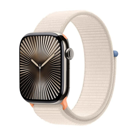 Crong Nylon - Sportovní řemínek pro Apple Watch 38/40/41/42 mm (Starlight)
